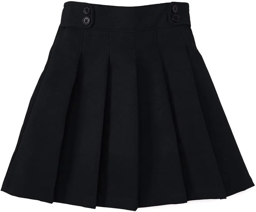 Girl Pleated Uniform Skirt Scooter Size 5-16 Navy Khaki Black Hunter Green