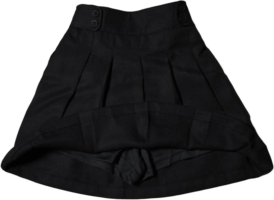 Girl Pleated Uniform Skirt Scooter Size 5-16 Navy Khaki Black Hunter Green
