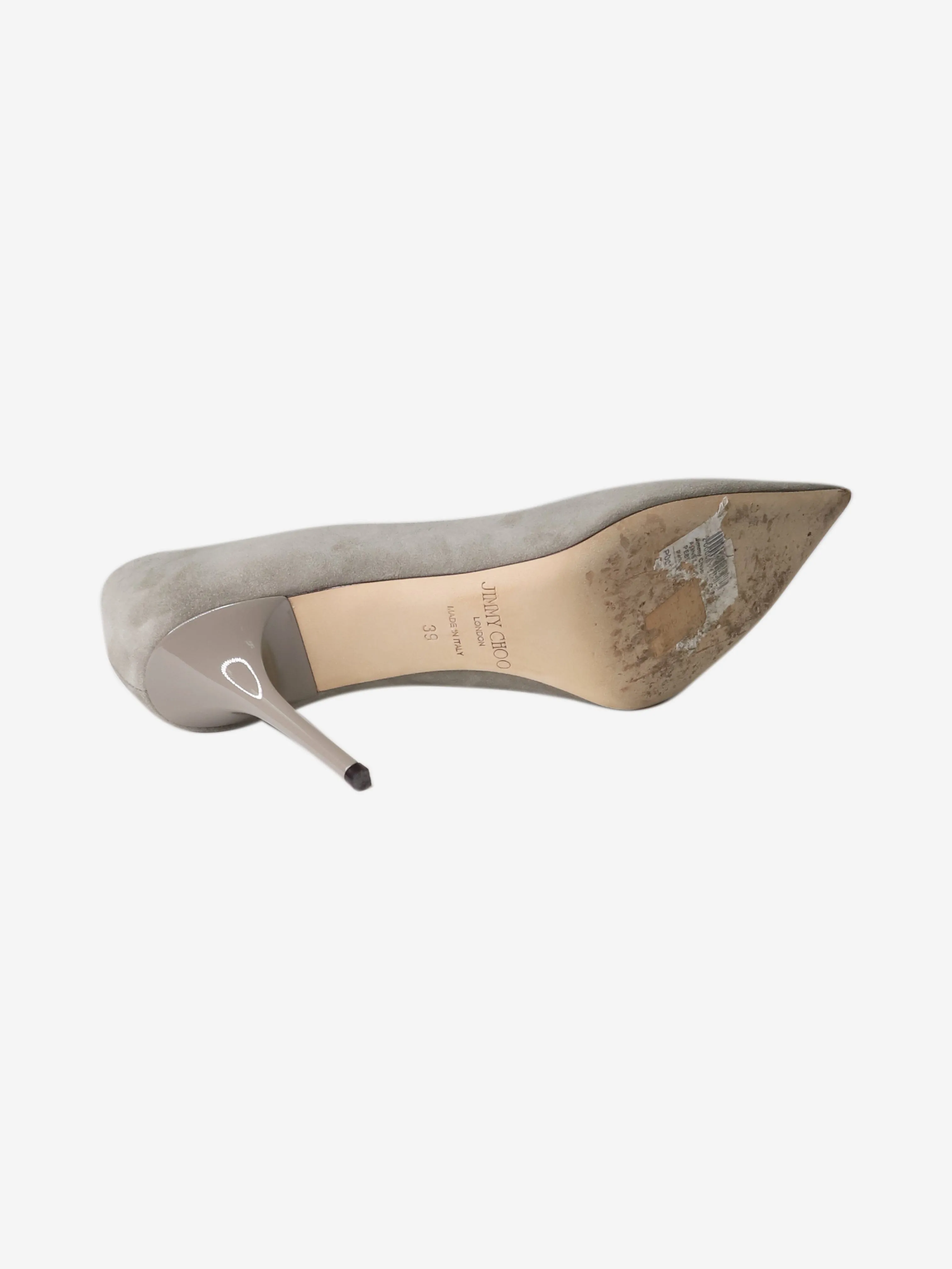 Grey suede pumps - size EU 39