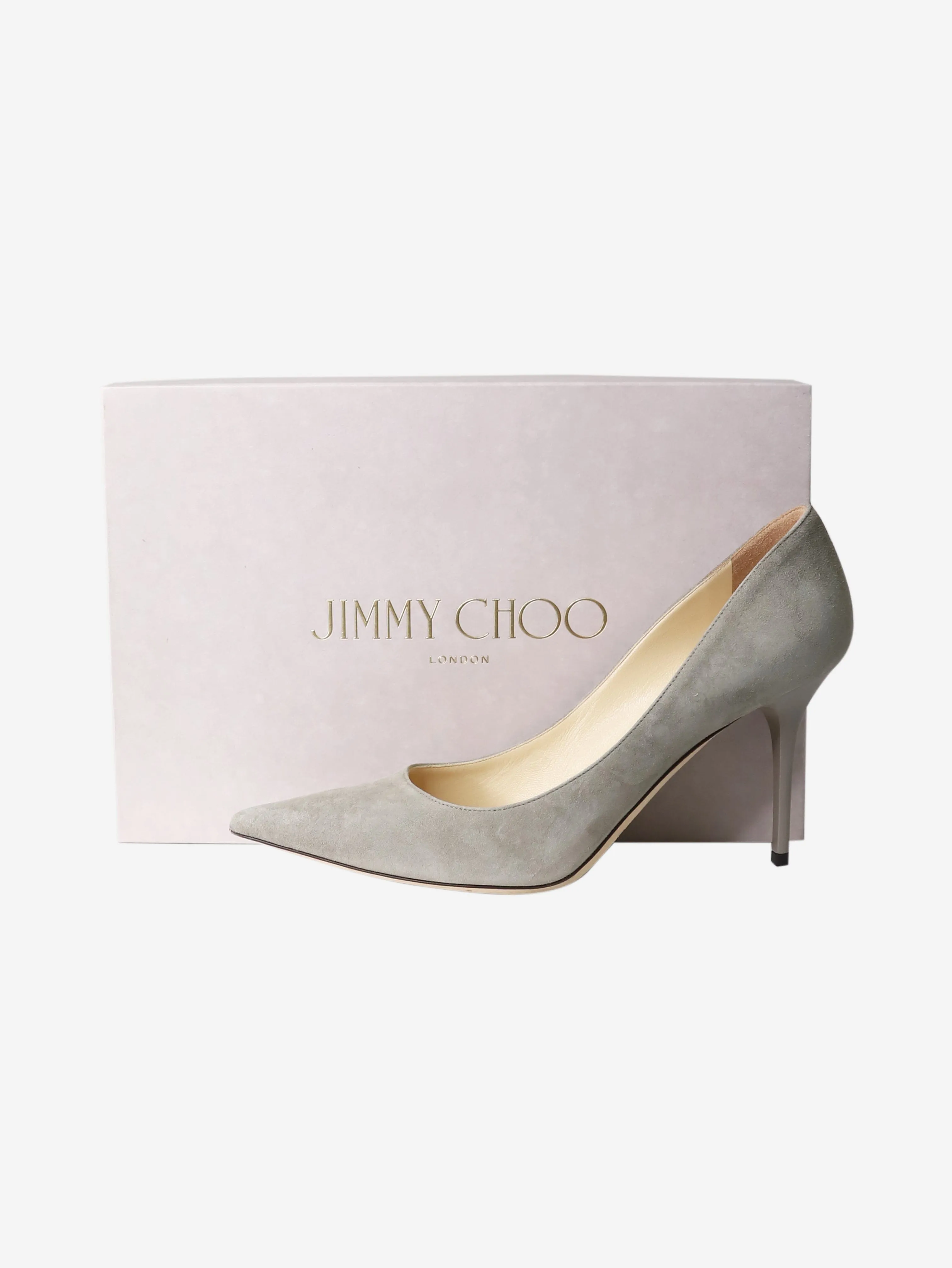 Grey suede pumps - size EU 39