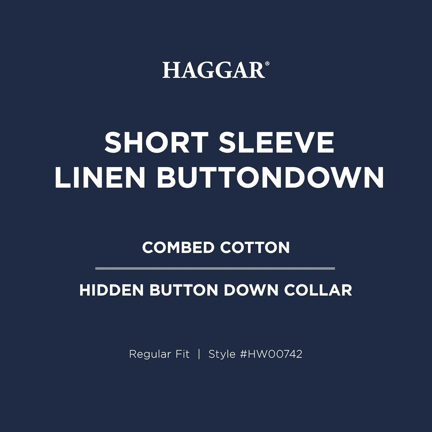 Haggar Men's Life Khaki Short Sleeve Button-Down Casual Linen Shirt