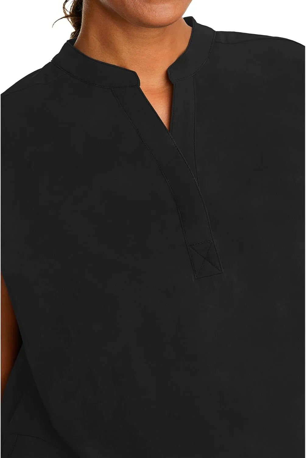 Healing Hands Women's Scrub Top Relaxed Fit Journey Top - 2 Pockets with Knit Details, Dolman Sleeve and Rounded Hem - 2152