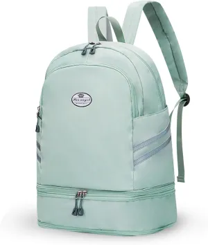 HUA ANGEL Waterproof Carry on Backpack for Men & Women Lightweight Laptop Travel Backpack with Shoe Compartment for Sports