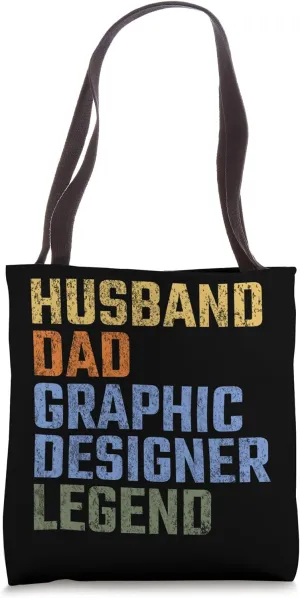 Husband Dad Graphic Designer Legend Fathers Day Art Director Tote Bag