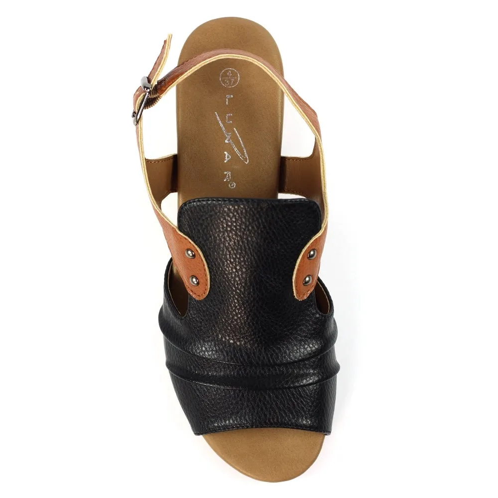 Jaden Leather Sandal - Black