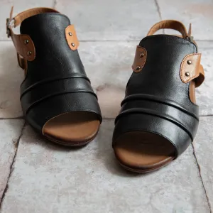 Jaden Leather Sandal - Black