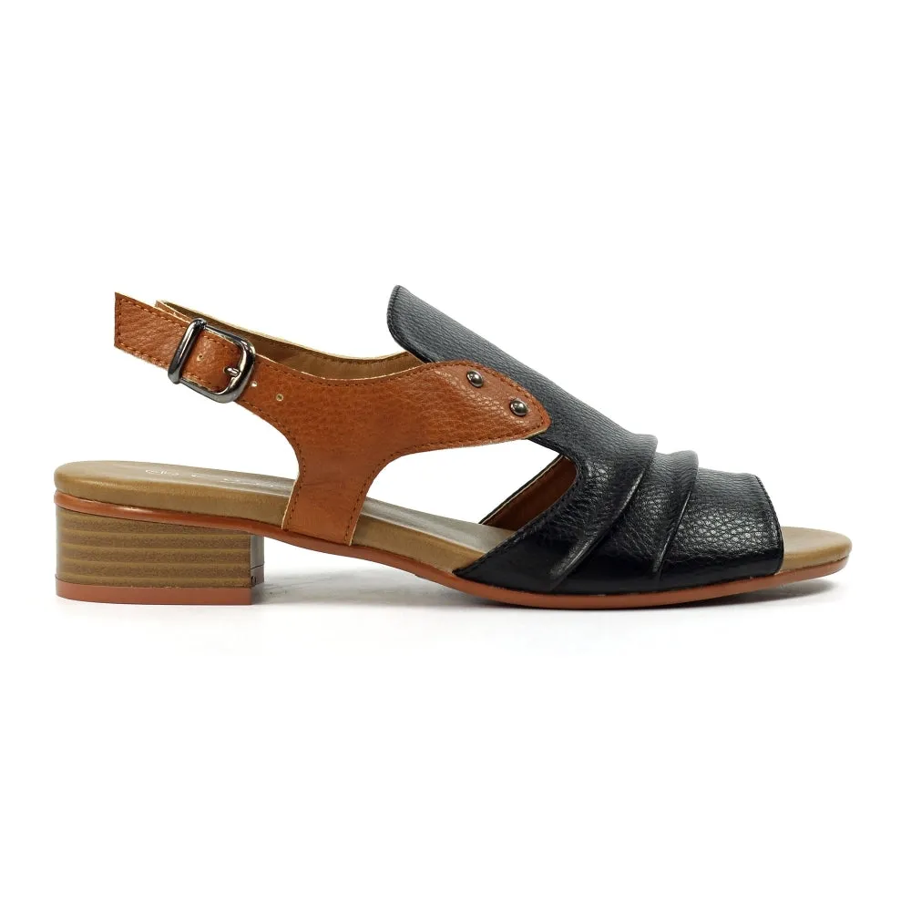 Jaden Leather Sandal - Black