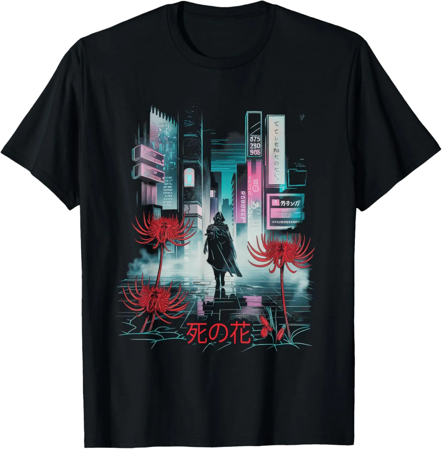 Japanese Spider Lily Tshirt Anime Aesthetic Flower Higanbana T-Shirt