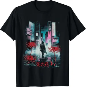Japanese Spider Lily Tshirt Anime Aesthetic Flower Higanbana T-Shirt