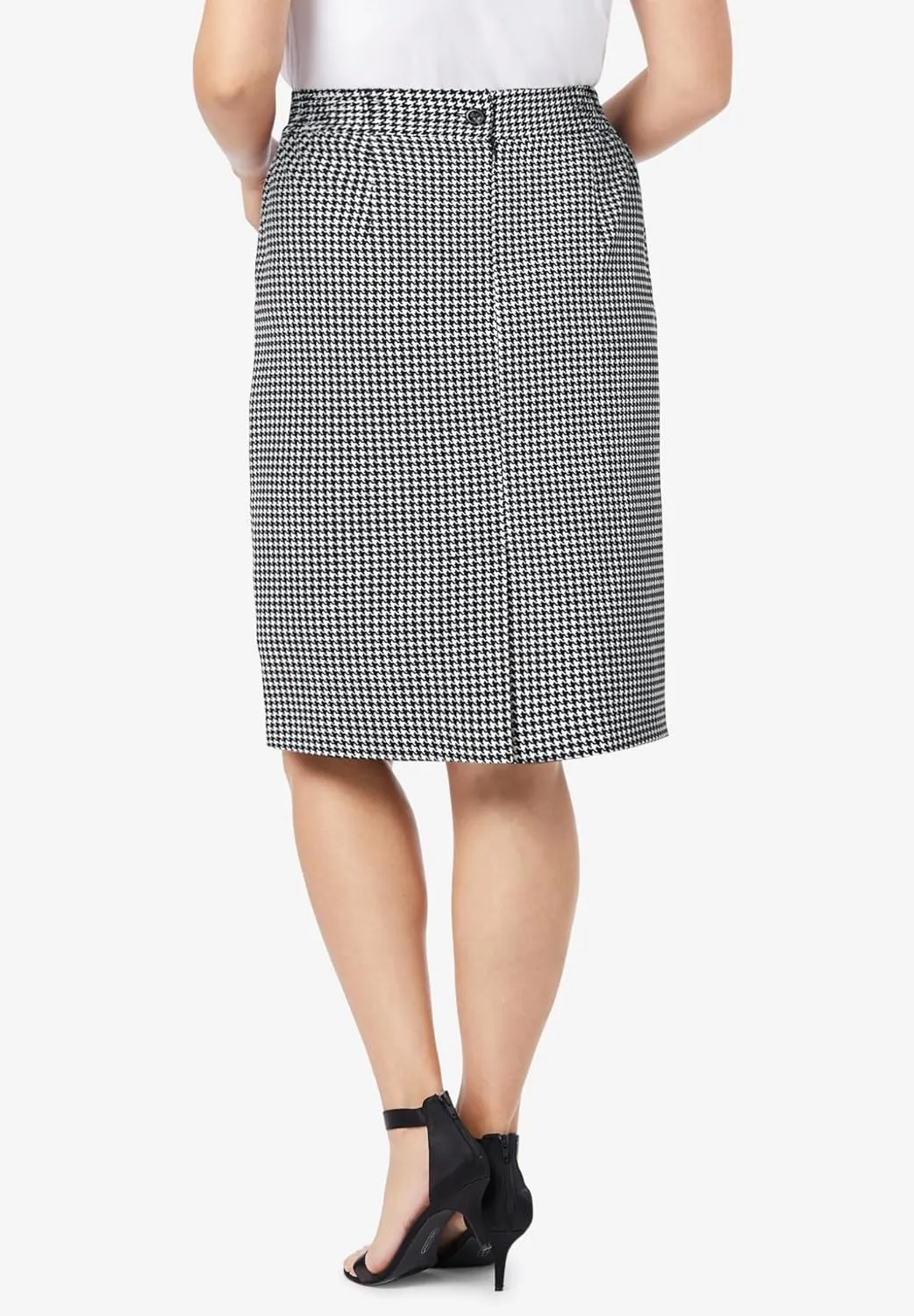 Jessica London Women's Plus Size Casual Tummy Control Bi-Stretch Pencil Skirt