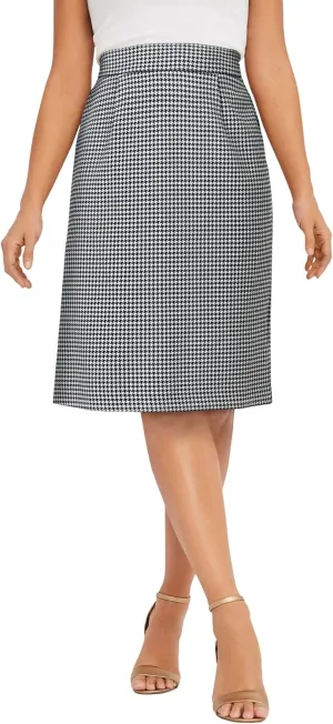 Jessica London Women's Plus Size Casual Tummy Control Bi-Stretch Pencil Skirt