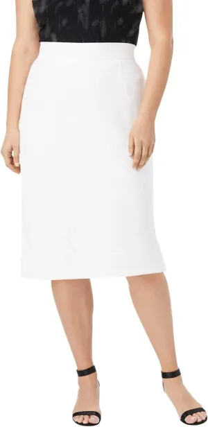 Jessica London Women's Plus Size Casual Tummy Control Bi-Stretch Pencil Skirt