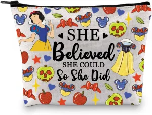 JYTAPP Snow W Merchandise Princess Snow W Makeup Bag Faily Cartoon TalesPrincess Cosmetic Bag Movie Fans Gift