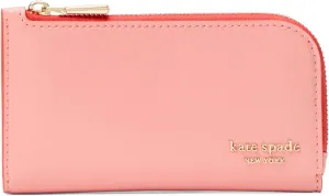 kate spade new york Devin Saffiano Leather W POP EDGEPAINT Small Slim Bifold Wallet, Setting Sun