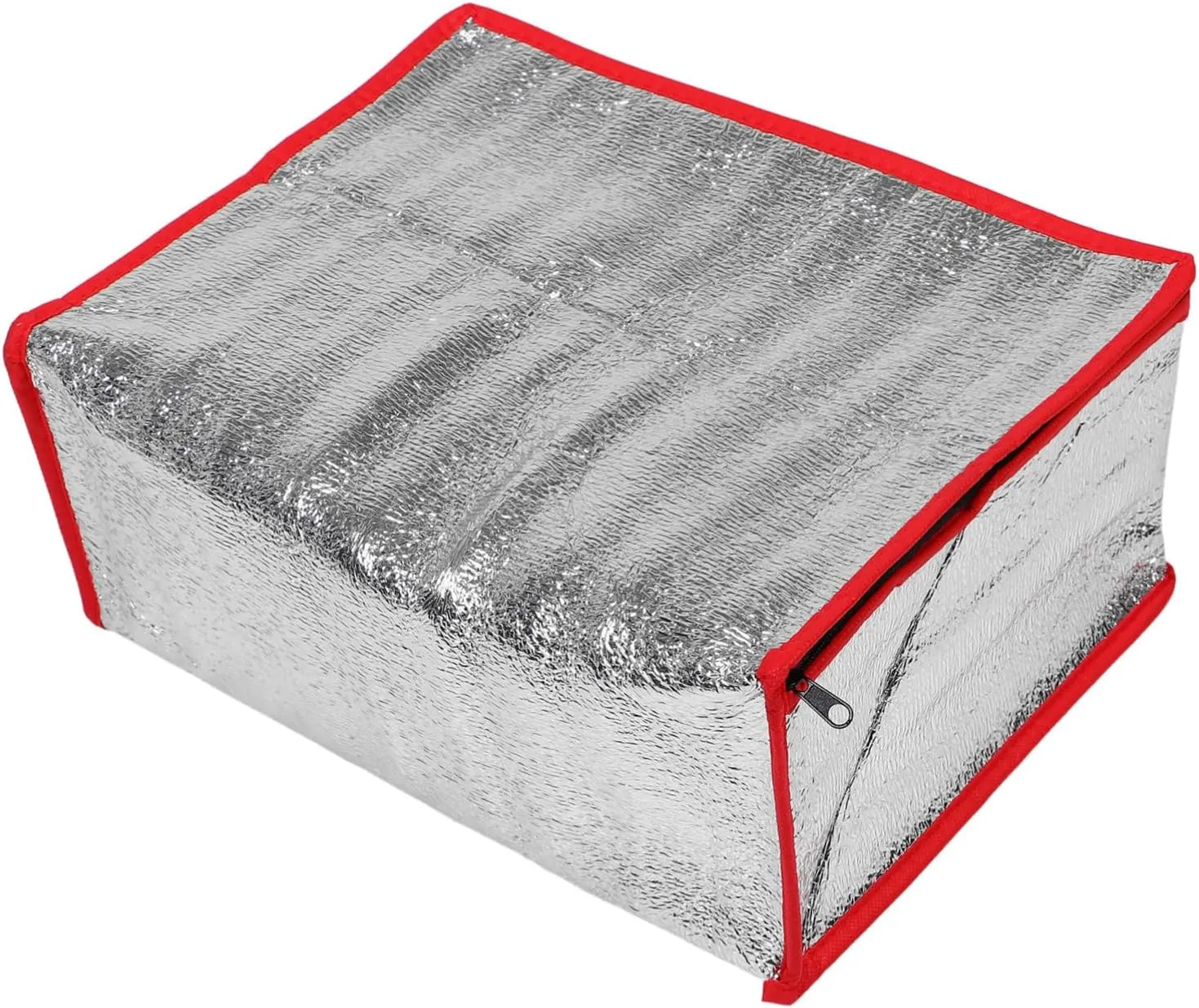 Kisangel Aluminum Insulated Food with Flat Bottom Portable Reusable Thermal Box Liners Foldable Packaging Pouch for Seafood Storage Cold Retaining 36 * 26 * 15cm