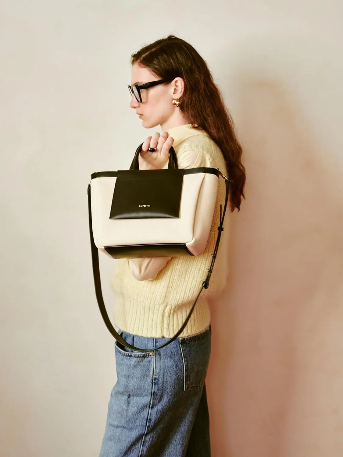 LA FESTIN Cowhide Leather Handbags For Women