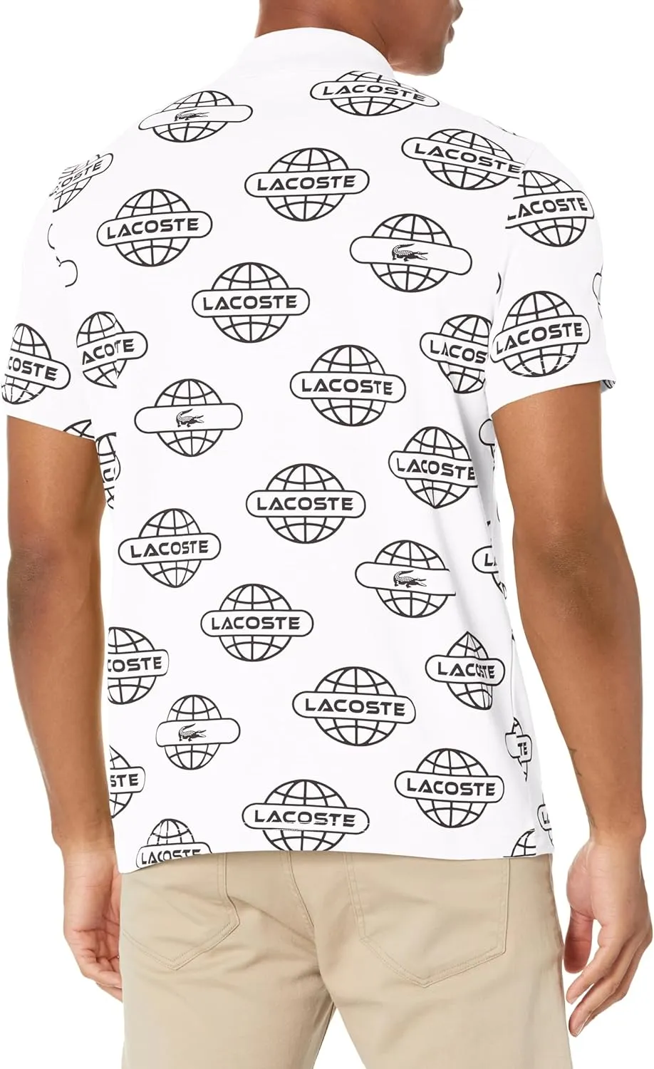 Lacoste Men's Globe Print Lacoste Movement Polo