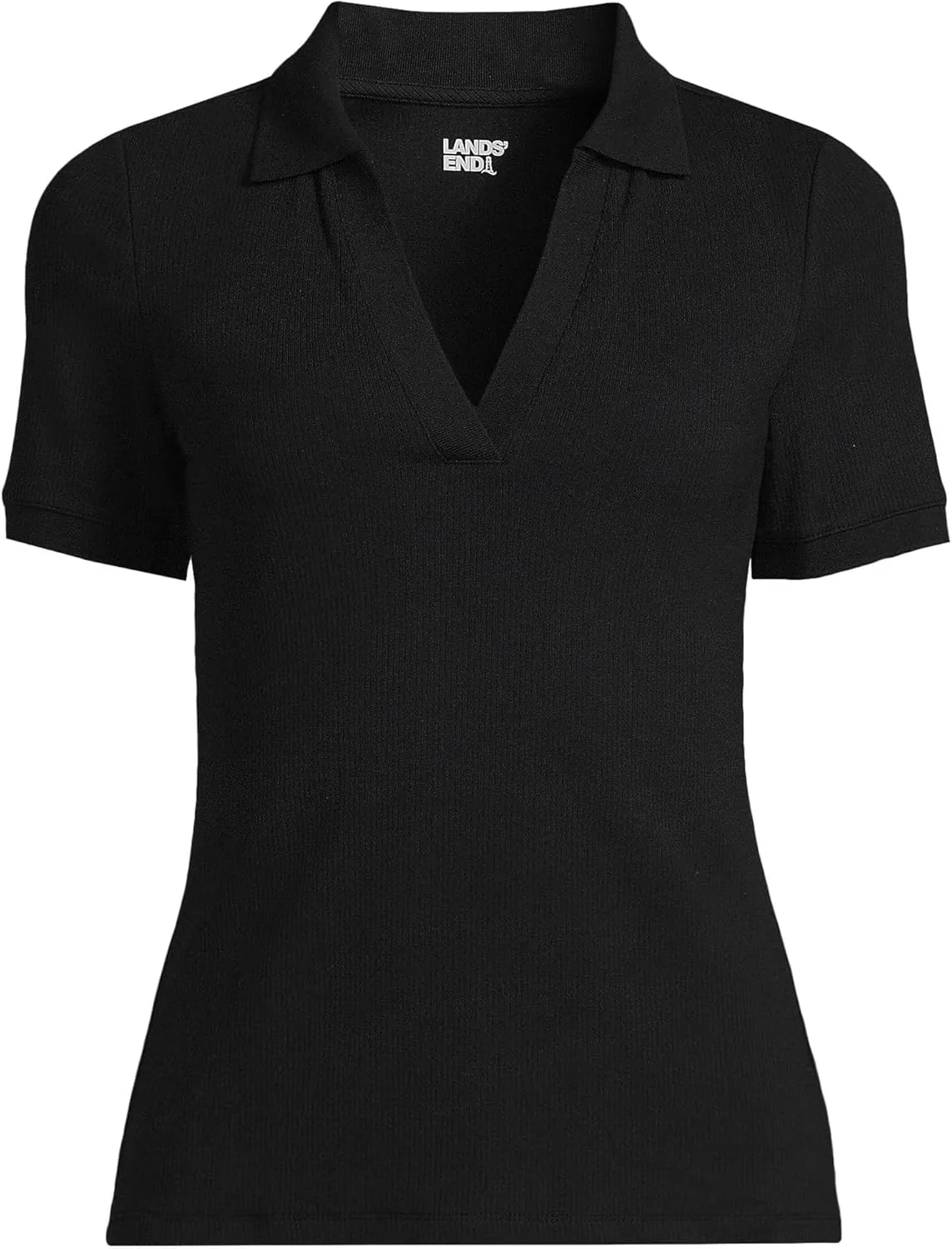 Lands' End Women's Short Sleeve Wide Rib Polo