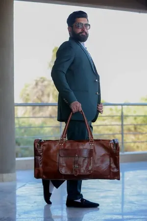 Leather travel bag, Leather Weekender, Leather overnight bag, duffel for men, Vacation Duffel (28 Inch)
