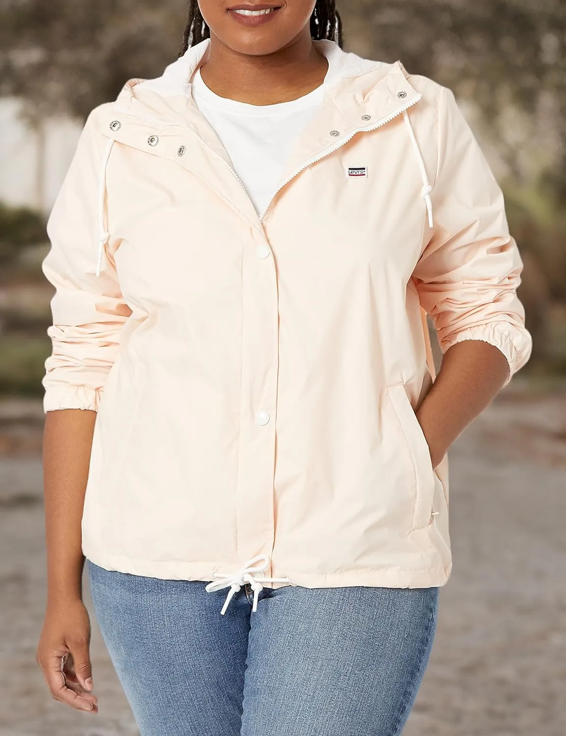 Levi's Women's Retro Hooded Rain Windbreaker Jacket (Standard & Plus Sizes)