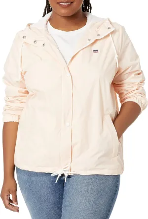 Levi's Women's Retro Hooded Rain Windbreaker Jacket (Standard & Plus Sizes)