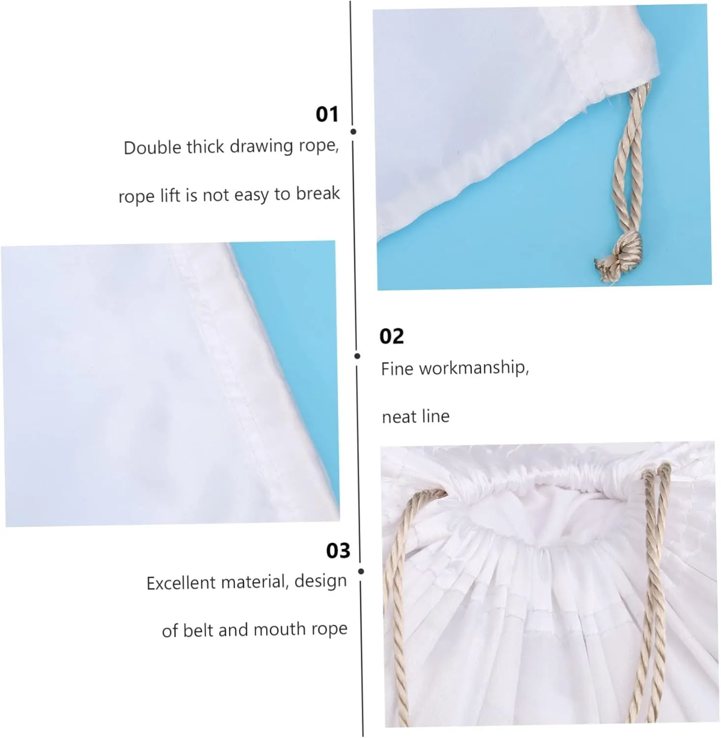 LIFKOME 2pcs Drawstring Household Bag Set Large Volume Dustproof Bag for Bedding Blankets Dolls and Easy to Fold