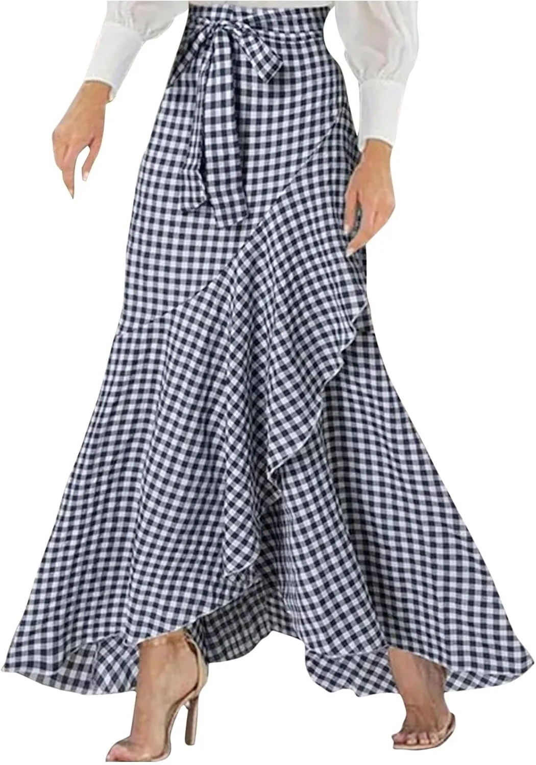 Loose Fit Skorts for Women Maxi Long Elegant Wrap High Cut Criss Cross Skort Women 2025