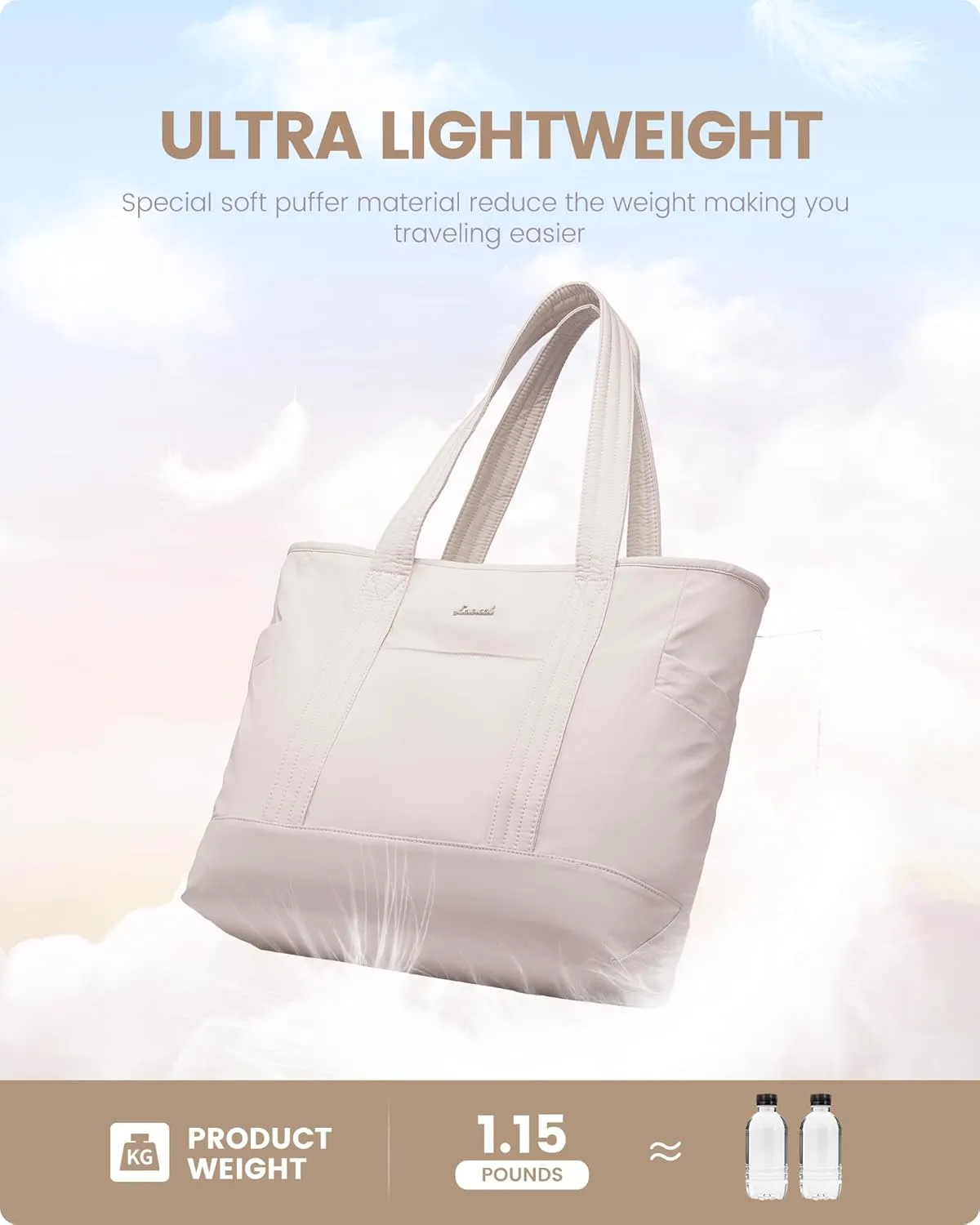 LOVEVOOK Tote Bag for Women,Lightweight Gym Tote Bag with Zipper,Work Tote with Laptop Pocket,Nurse Dance Yoga Bag for Travel