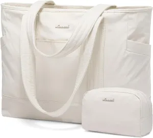 LOVEVOOK Tote Bag for Women,Lightweight Gym Tote Bag with Zipper,Work Tote with Laptop Pocket,Nurse Dance Yoga Bag for Travel