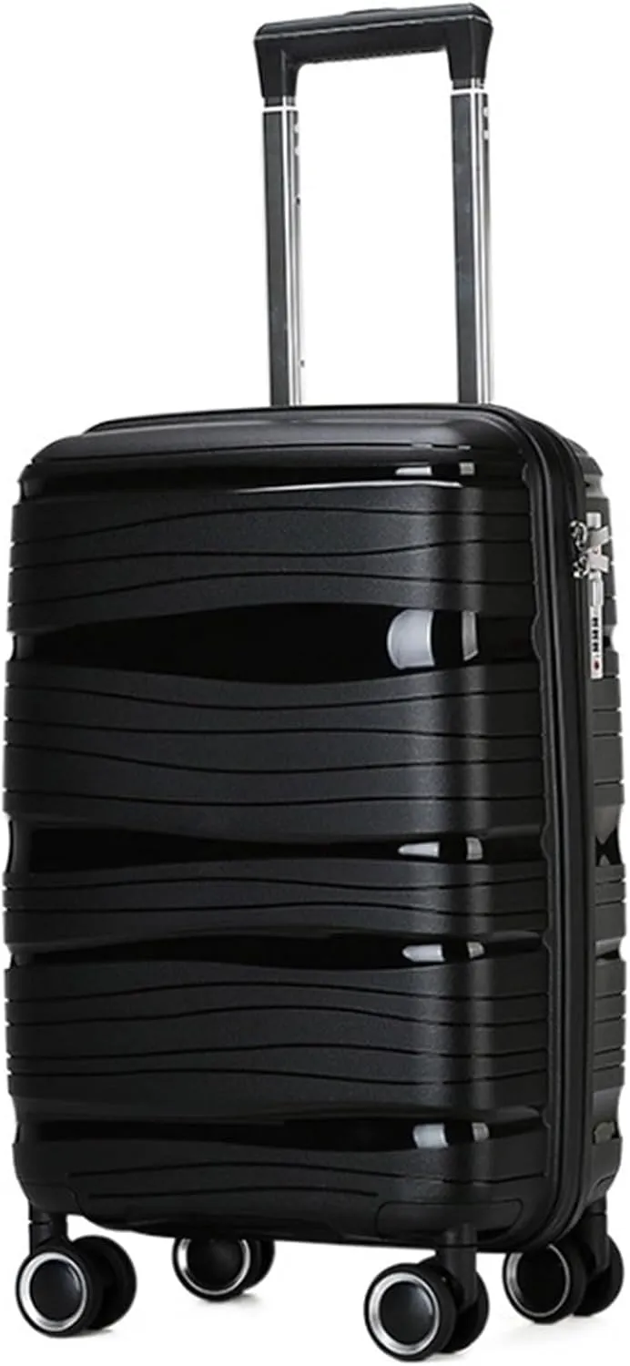 Luggage Travel Suitcase With Spinner Wheels,Lightweight Ergonomic Handles, Traveling Suitcases Trolley Suitcase (Color : Black, Size : 24inch)
