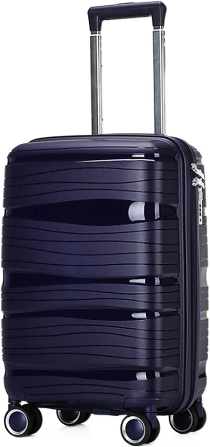 Luggage Travel Suitcase With Spinner Wheels,Lightweight Ergonomic Handles, Traveling Suitcases Trolley Suitcase (Color : Blue, Size : 24inch)