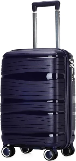 Luggage Travel Suitcase With Spinner Wheels,Lightweight Ergonomic Handles, Traveling Suitcases Trolley Suitcase (Color : Blue, Size : 24inch)