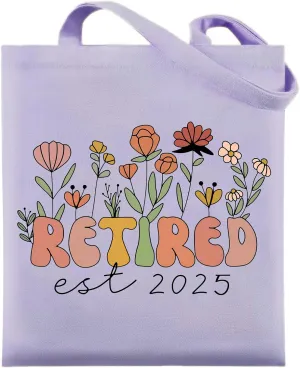 Maciebelle Retirement Gift for Woman, Cool Retirement Gifts for Women, Canvas Tote Bag Best Gifts(Purple)