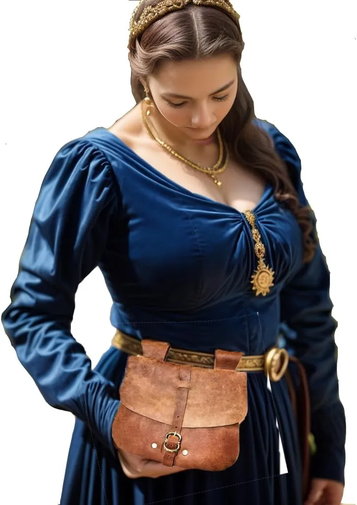 Medieval Leather Belt Bag Viking Renaissance Pouch Bag for LARP Reenactment & Ren Fair
