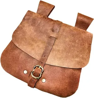 Medieval Leather Belt Bag Viking Renaissance Pouch Bag for LARP Reenactment & Ren Fair