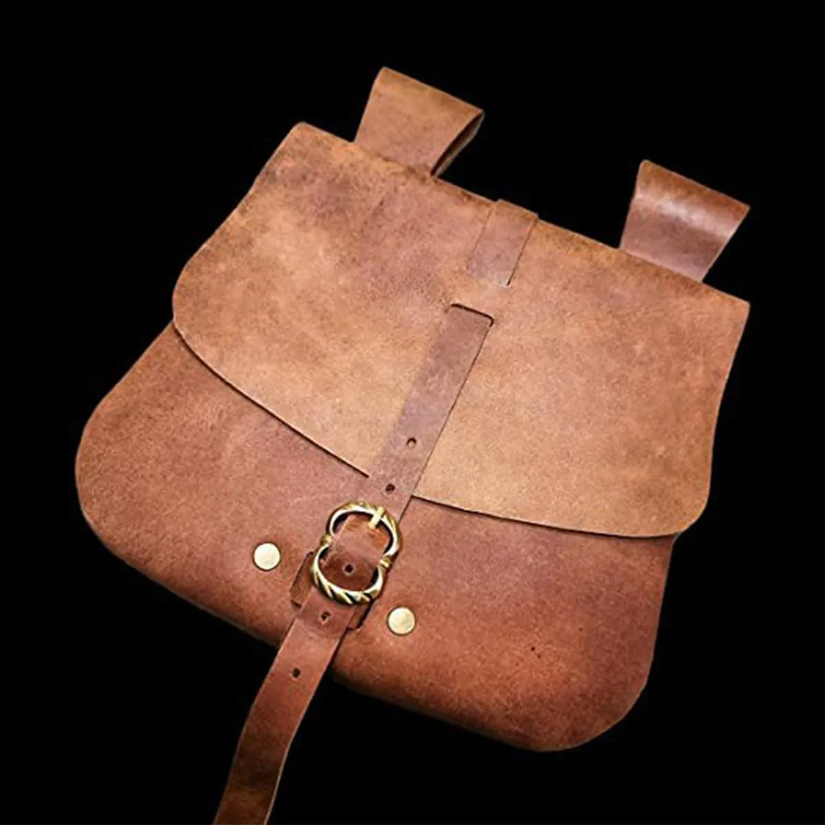 Medieval Leather Belt Bag Viking Renaissance Pouch Bag for LARP Reenactment & Ren Fair
