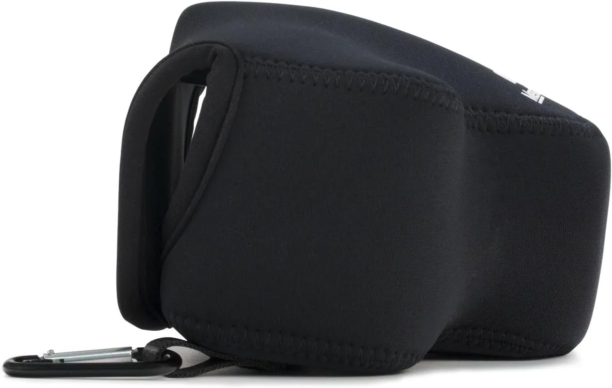 MegaGear Nikon Coolpix L840 Ultra Light Neoprene Camera Case, With Carabiner - Black - MG809