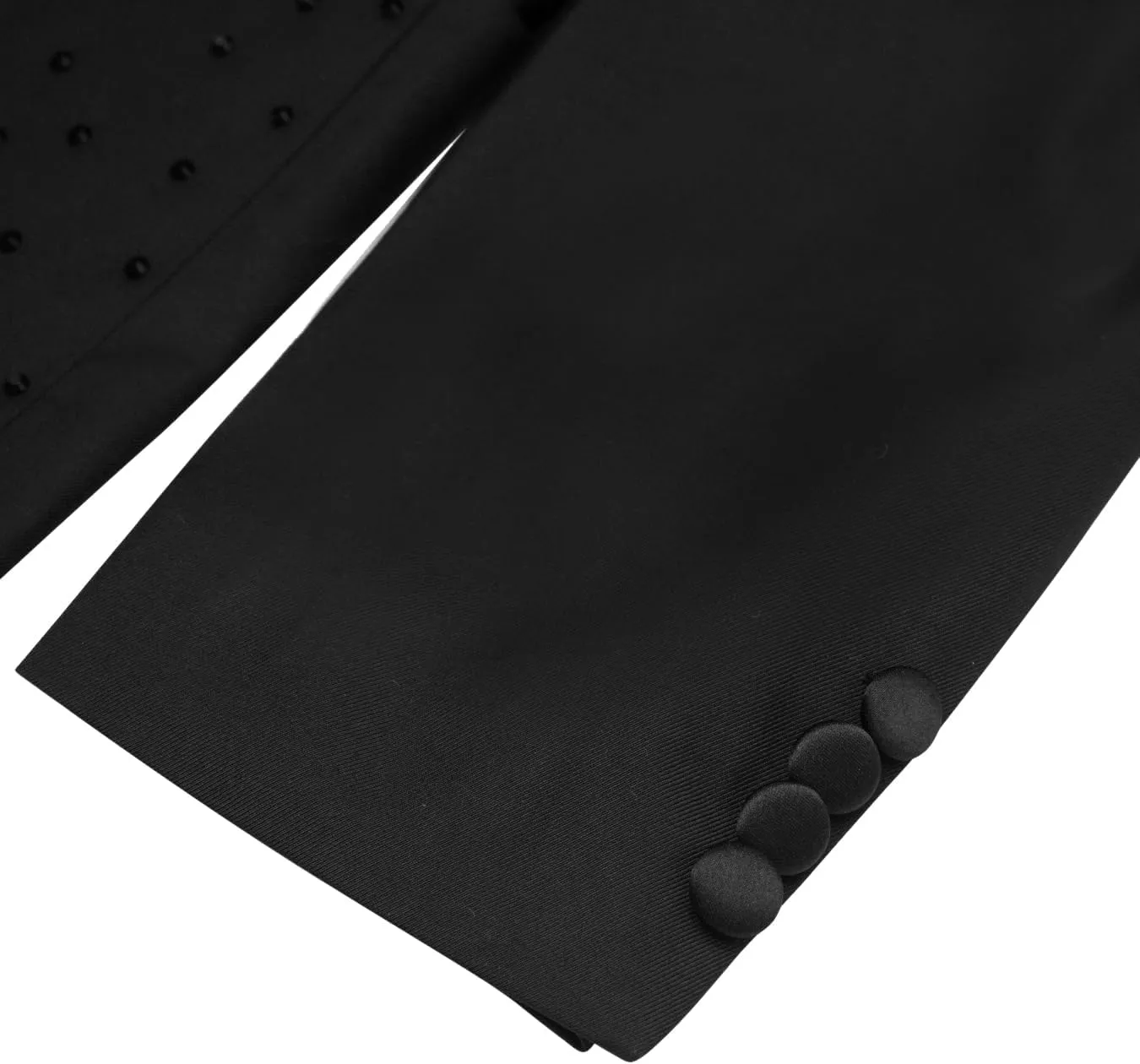 Men's Black Blazer with Rhinestone Embellished Formal Tux Jacket Peaked Lapel Slim Fit
