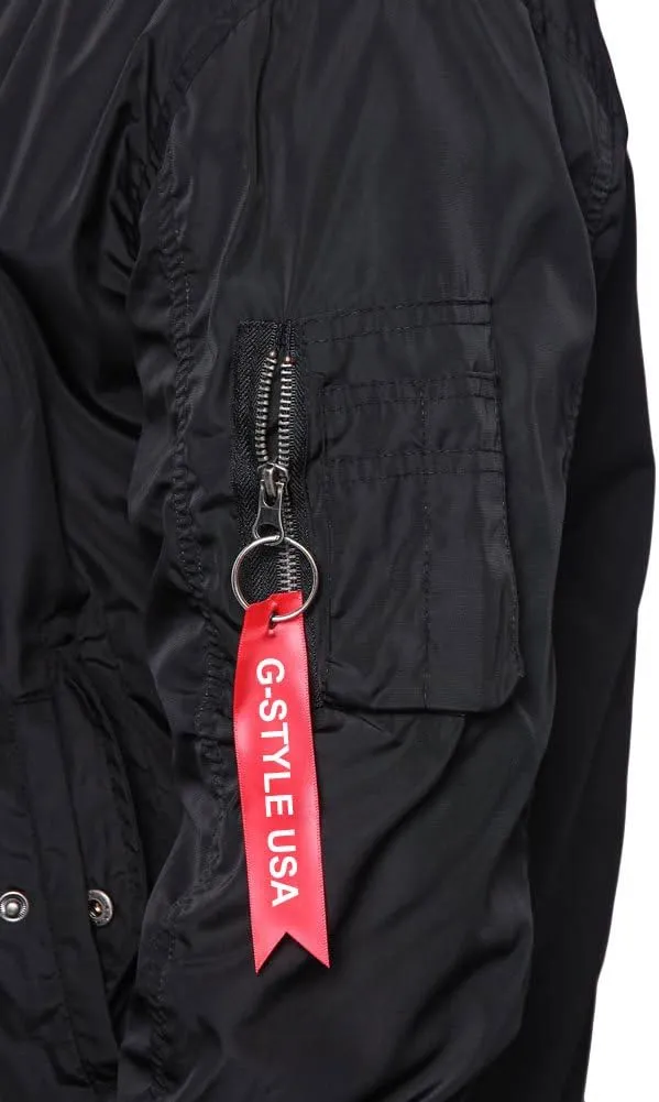 Men's Contrast Lightweight Bomber Flight Jacket