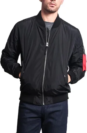 Men's Contrast Lightweight Bomber Flight Jacket