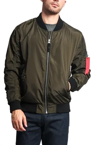 Men's Contrast Lightweight Bomber Flight Jacket