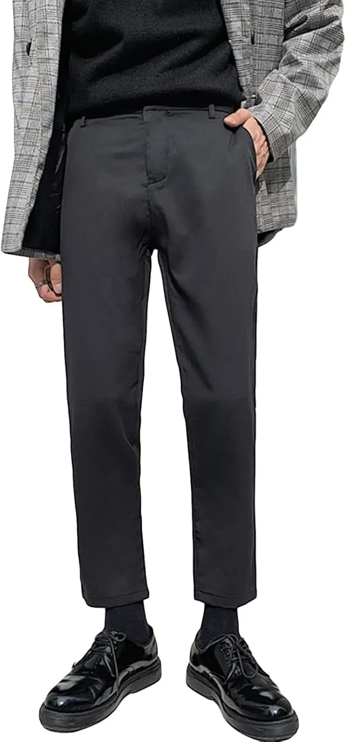Men's Slim-Fit Casual Stretch Khaki Pant Classic Flat Front Stretch Solid Chino Deck Pant Relaxed Cargo Pant