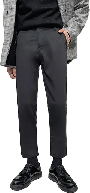 Men's Slim-Fit Casual Stretch Khaki Pant Classic Flat Front Stretch Solid Chino Deck Pant Relaxed Cargo Pant