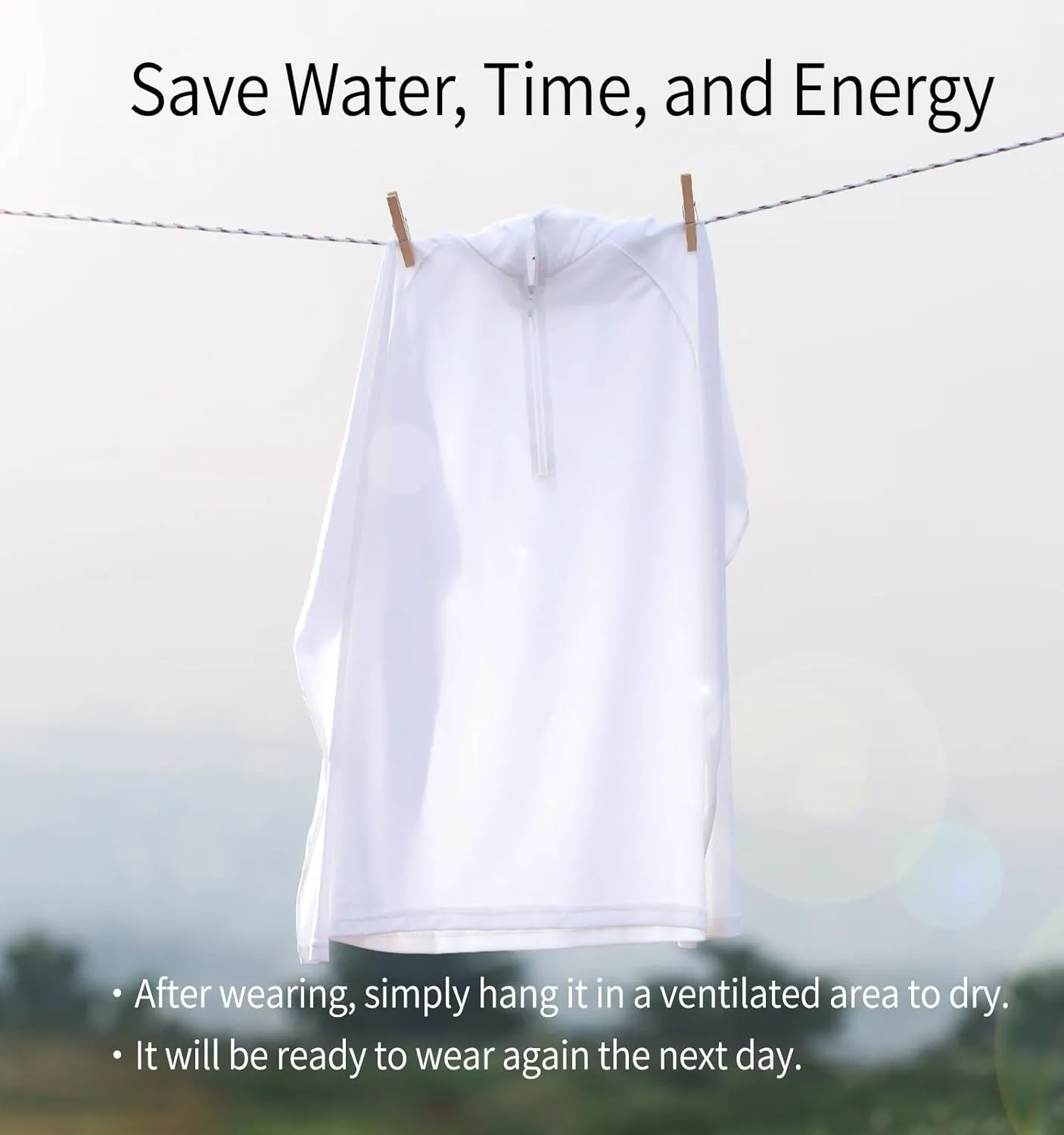 Men's Stay Fresh, Breathable, Quick-Dry UPF UV Sun Protection Zip Long Sleeve Pullover Shirt for Running, Hiking