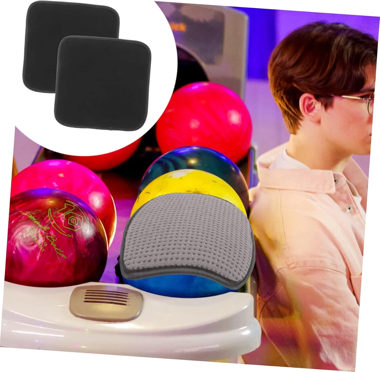 Microfiber Bowling Ball Towel 2pcs Cleaning Pad for Dust Polish Perfect for Bowling Supplies