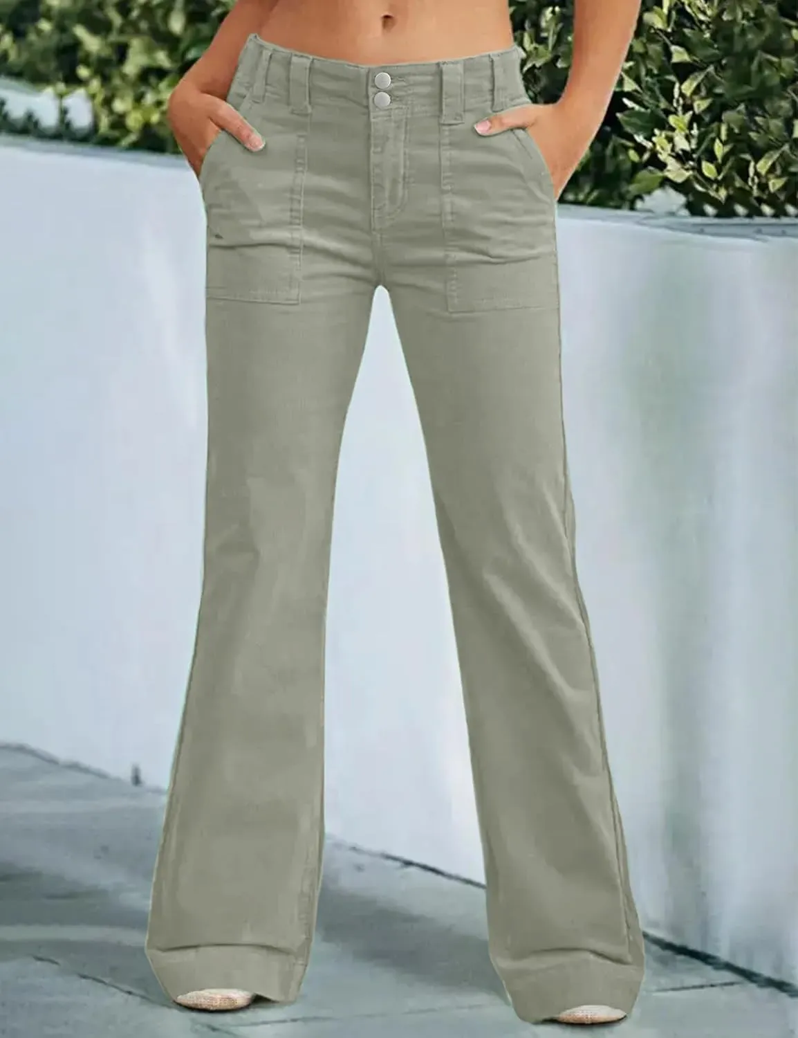 Mid Rise Jeans for Women Wid Leg Straight Leg Flare Pants Trendy