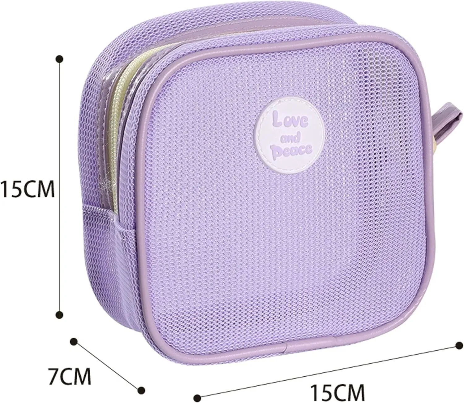 Mini Clear Toiletry Bag Summer Grid Toiletry Bag Bathroom Organizer for Men Women Travel EssentialsOutdoor Utility Bag(Purple)