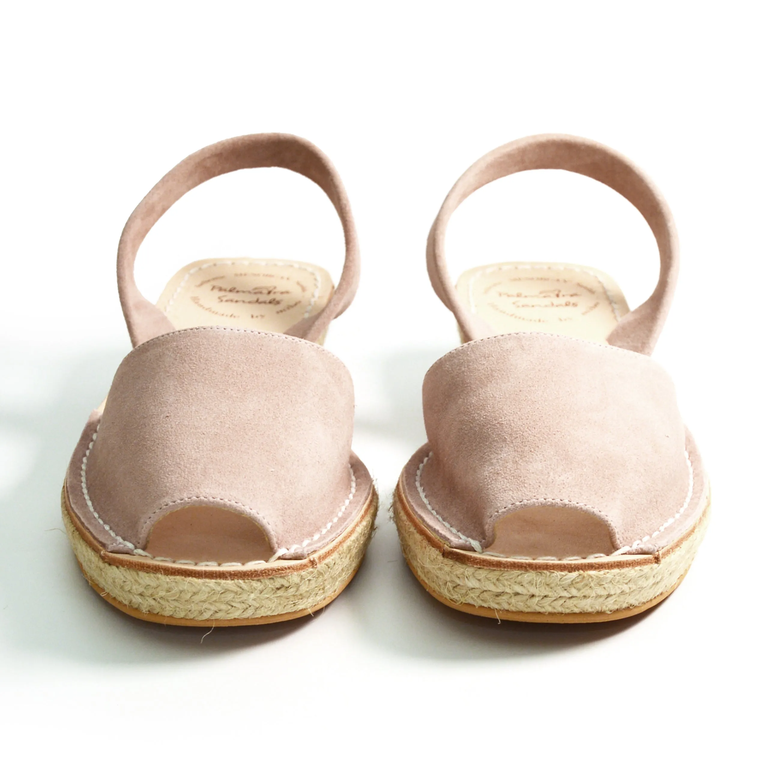 Mink Suede Low Espadrille Wedge