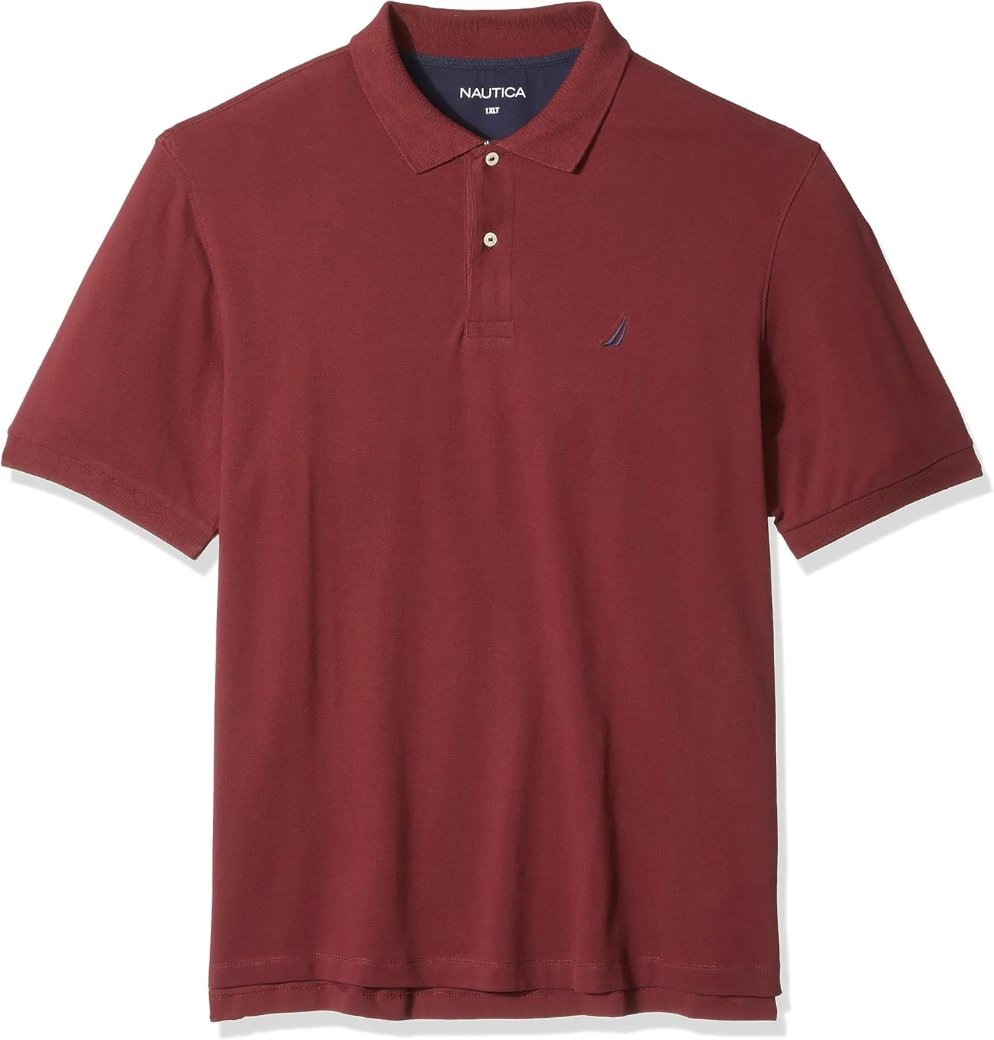 Nautica Men's Big & Tall Short Sleeve Stretch Solid Deck Polo Shirt