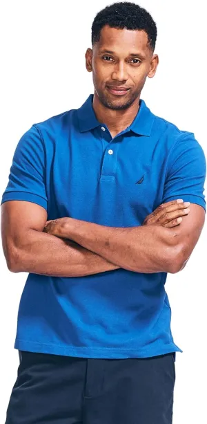 Nautica Men's Classic Fit Short Sleeve Solid Deck Polo Shirt